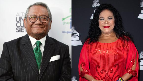 El cantautor mexicano Armando Manzanero y la cantante peruana Eva Ayllón. (Foto: Valerie Macon/  Alfredo Estrella / AFP)