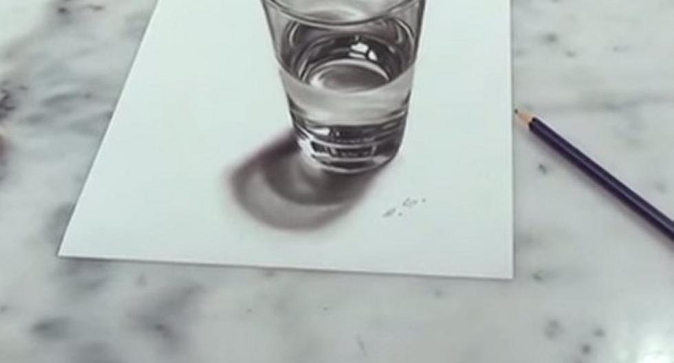 ¿Es un vaso real o falso? Entérate de la respuesta. (Foto: Captura)