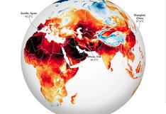 La NASA publica el mapa de los países más calientes del mundo; rompen récords de temperatura