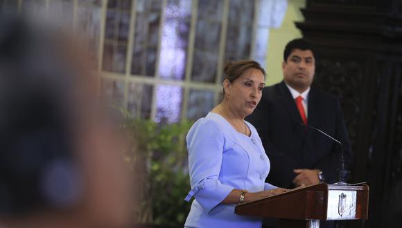La presidenta Dina Boluarte marcó distancia respecto del rol de las fuerzas del orden durante las protestas sociales de diciembre del 2022 y enero del 2023. (Foto: Presidencia)