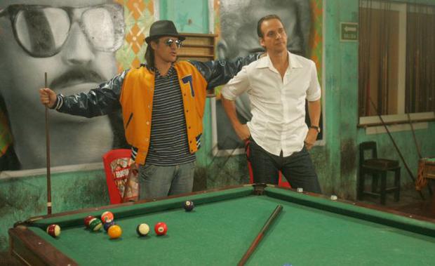 Christian, right, plays 'El Colorado Duarte' in the police TV series “Brothers”.  Carlos Alcantara, left, as Carlos 'Charlie Con Salsa' Gonzalez.  (Photo: El Comercio Archive)