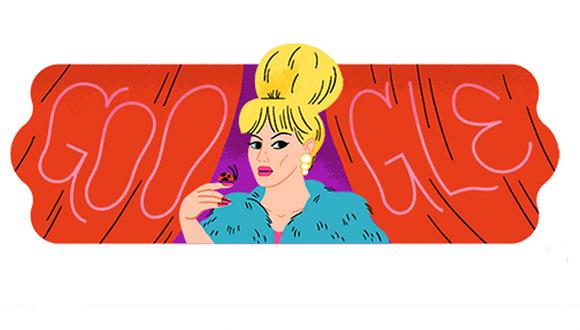 Doodle celebra el aniversario 91 de la actriz Coccinelle. (Foto: Google)
