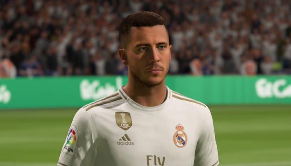 Eden Hazard, jugador del Real Madrid, en FIFA 20. (Captura de pantalla)