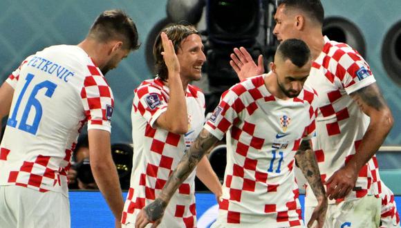Croacia sumó su primer triunfo en Qatar 2022 y eliminó a Canadá. (Foto: AFP)