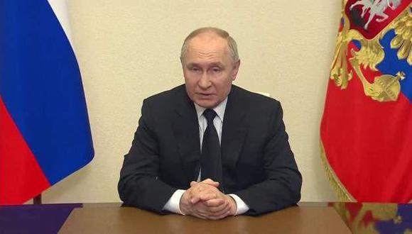 Vladimir Putin transmitió por televisión un discurso a toda la nación. (AFP).