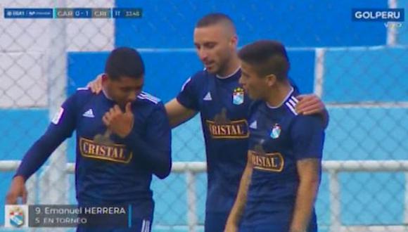 Cristal vs. Garcilaso: Herrera anotó el 1-0 en Cusco tras lujo de Merlo y mala salida de Ferreyra | VIDEO. (Video. Gol Perú / Foto: Captura de pantalla)