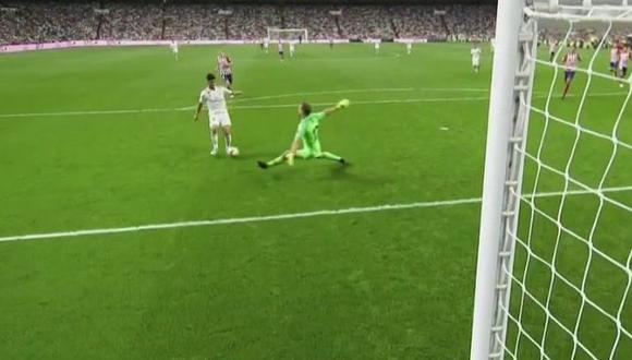 Real Madrid vs. Atlético de Madrid EN VIVO vía ESPN 2: Oblak le ganó mano a mano a Asensio | VIDEO. (Foto: Captura de pantalla)