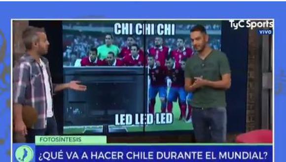 Un programa de la cadena TyC Sports compartió con sus televidentes una serie de canciones alusivas a la selección chilena que quedó fuera de Rusia 2018. (Foto: captura)