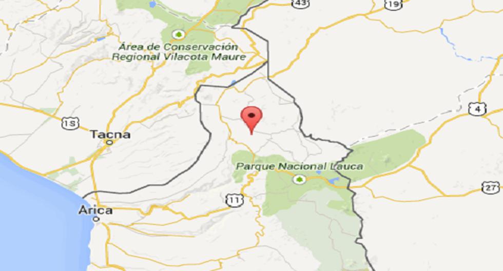 El sismo no fue percibido en Tacna. (Foto: Captura del IGP)