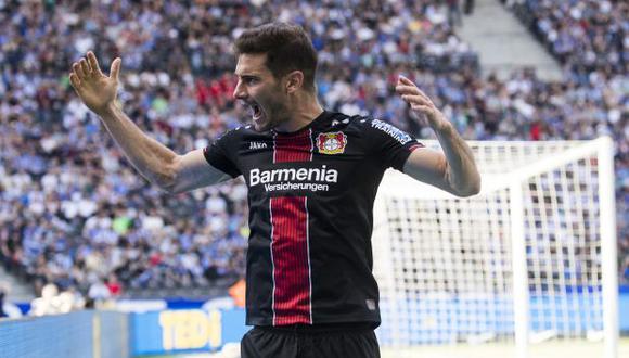 Lucas Alario registró el tercer triplete de su carrera profesional. (Foto: AFP)