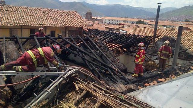 Incendio en casa colonial de Cusco dejó daño patrimonial mínimo - 1