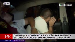 SJL: capturan a tres policías acusados de extorsionar a chofer