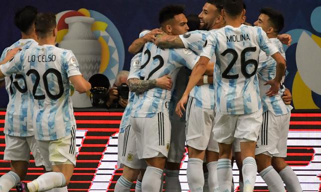 Argentina vs. Uruguay por Copa América 2021. Foto: AFP