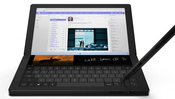 Así es la primera laptop plegable que Lenovo presentó en el CES 2020, la ThinkPad X1 Fold. (Foto: Lenovo)