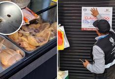 Clausuran local en Pueblo Libre donde vendía pollos con cucarachas al lado