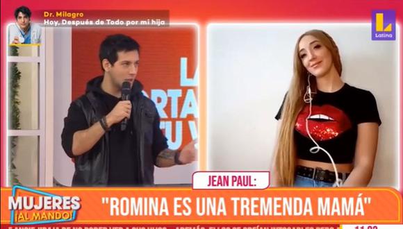 Jean Paul Santa María sobre Romina Gachoy: “Es una tremanda mamá”. (Foto. Captura)
