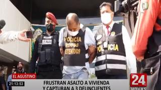 El Agustino: tres delincuentes fueron capturados en pleno robo a una vivienda