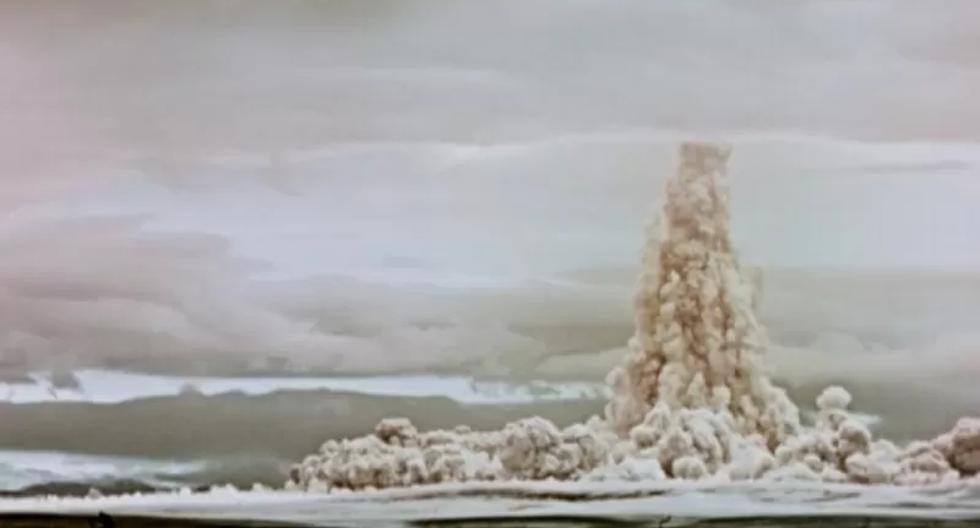 La explosión de la bomba Zar de Rusia en 1961 generó una nube de hongo de unos 60 kilómetros de altura. (Reuters).
