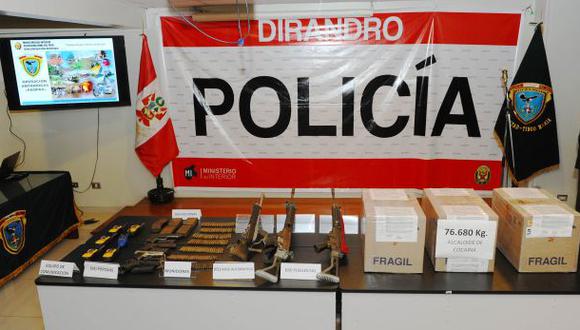 Policía incautó 76 kilos de cocaína en Huancavelica