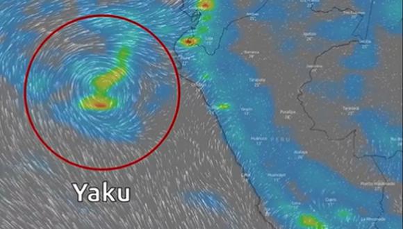 Ciclón Yaku: ¿qué es, cuándo se formó y cómo afectará a la costa peruana?. (Foto: Captura @Senamhiperu)