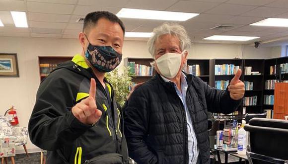 Los excongresistas Kenji Fujimori y Virgilio Acuña sostuvieron un encuentro, según informó este último en sus redes sociales. (Foto: Difusión)