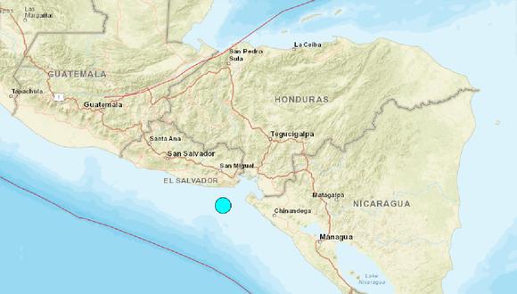 Un sismo de magnitud 6,8 sacudió las costas de Usulután, en El Salvado, el 18 de julio de 2023. (Captura de USGS)
