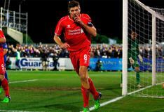Steven Gerrard demuestra su amor al Liverpool con doblete (VIDEO)