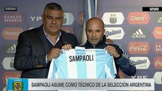 Jorge Sampaoli fue presentado como entrenador de la selección Argentina
