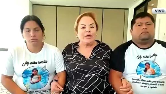 La exministra de la Mujer, Rosario Sasieta, acompañó a los padres de Katherine Gómez a Colombia. (Foto: Captura)