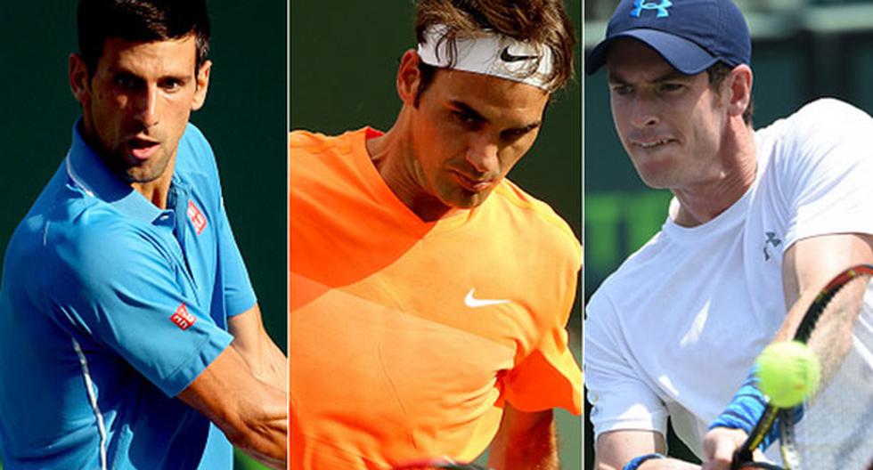 Djokovic, Federer y Murray amenazarán el reinado de Nadal en Madrid. (Foto: Difusión)