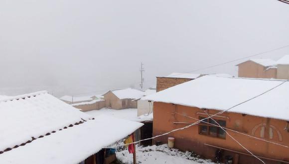 Cusqueños se sorprendieron el lunes 8 de mayo con una fuerte nevada que se registró en varias partes de esa región | Foto: Poder Informativo / Facebook
