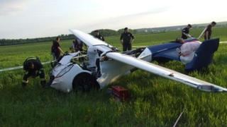 Auto volador cayó durante las pruebas