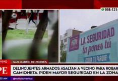 San Martín de Porres: roban camión frente a parque infantil