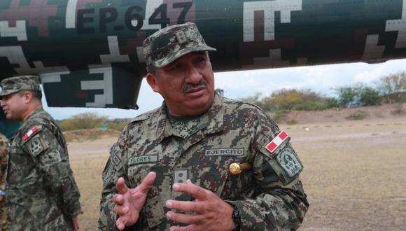 General José Cruz Flores Guerrero, relevado por el Comando del Ejército. (Foto: Lino Chipana)