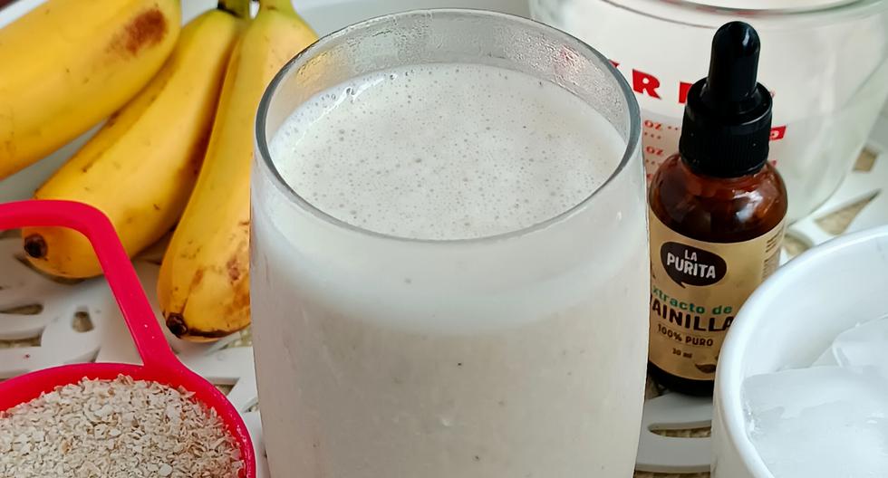 Banana milkshake with oats: learn how to prepare this refreshing recipe