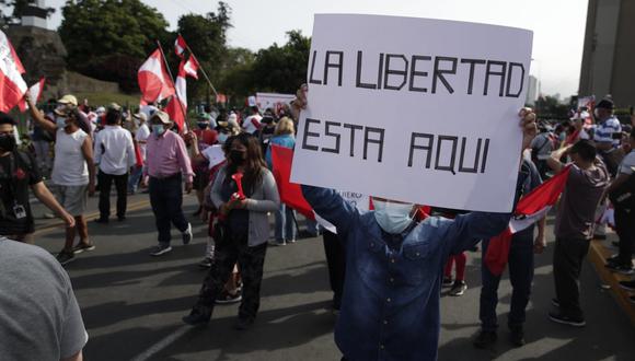 Las manifestaciones se llevan a cabo en el Centro de Lima. (Foto: GEC)