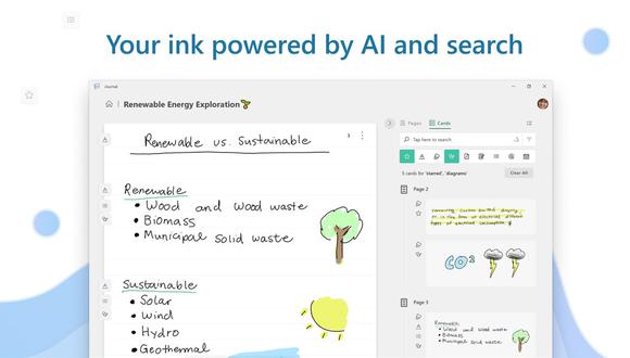 Microsoft separó a Journal del Garage Project Journal para renovar la aplicación con inteligencia artificial. (Foto: Microsoft)