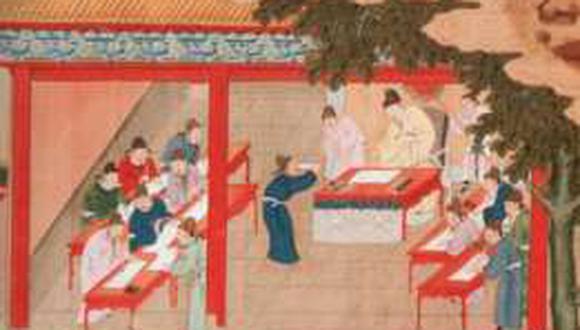 Ilustraci&oacute;n del examen imperial de China. (Foto: CREATIVE COMMONS/BBC)
