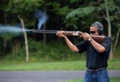 EEUU: Casa Blanca publica una foto de Barack Obama practicando tiro al plato