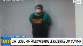 Coronavirus en Perú: detienen a sujeto acusado de difundir datos de pacientes con COVID-19