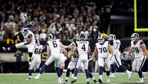Los Angeles Rams ganaron 26-23 a los Saints y clasificaron al Super Bowl LIII. (Foto: Reuters).