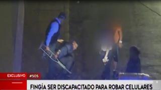 Cercado: capturan a hombre que fingía ser discapacitado para robar celulares [VIDEO]