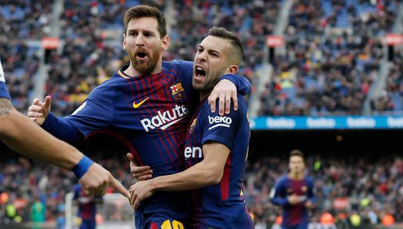 Jordi Alba: "Lionel Messi es el mejor de la historia" (Foto: AFP)
