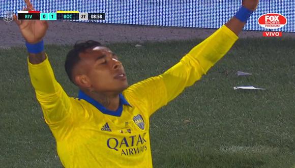 El colombiano abre el marcador en el estadio Monumental. Mira aquí el gol. (Foto: Fox Sports)
