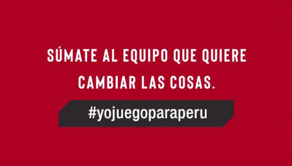 Participa en el movimiento "¿Para qué Perú juegas?".