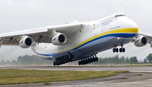 "Mriya", el avión más grande del mundo, fue destruido en una base aérea por los ataques rusos en Ucrania (Foto: Twitter)