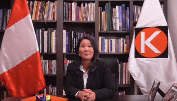 Keiko Fujimori prefirió pasar al ataque y acusar de populista a la reforma política e implícitamente al propio presidente. (Captura: Difusión)