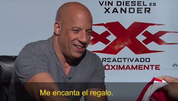 Vin Diesel recibió camiseta de la selección peruana de fútbol