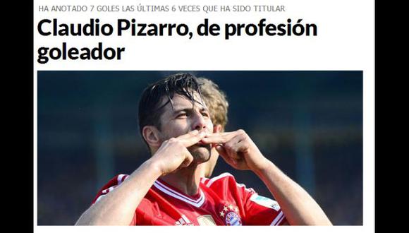 Diario "Marca" elogia a Pizarro: "De profesión goleador"