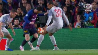 Barcelona vs. Liverpool: Messi y todo el Camp Nou reclamaron penal por esta supuesta mano | VIDEO
